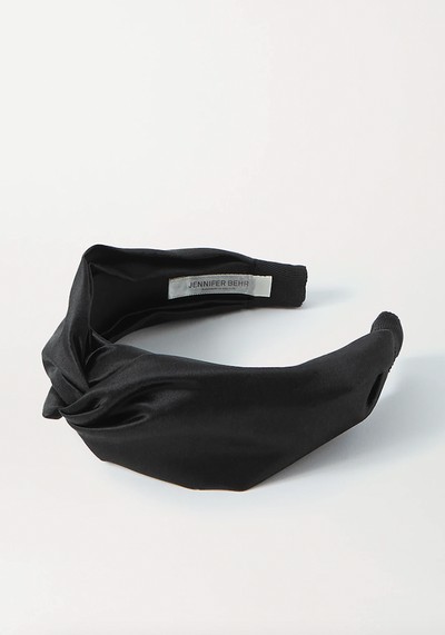 Twist Silk-Satin Headband from Jennifer Behr