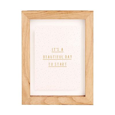 Wooden Frame With Quote: Rituals