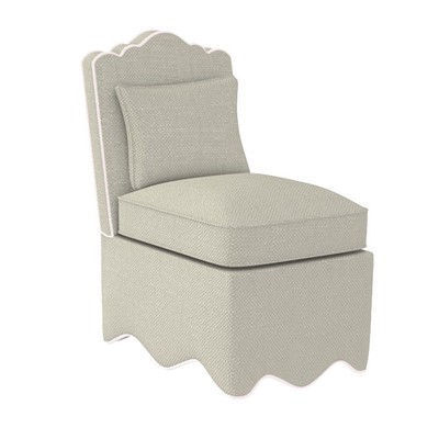 Upholstered Scallop Slipper Chair from Nina Campbell