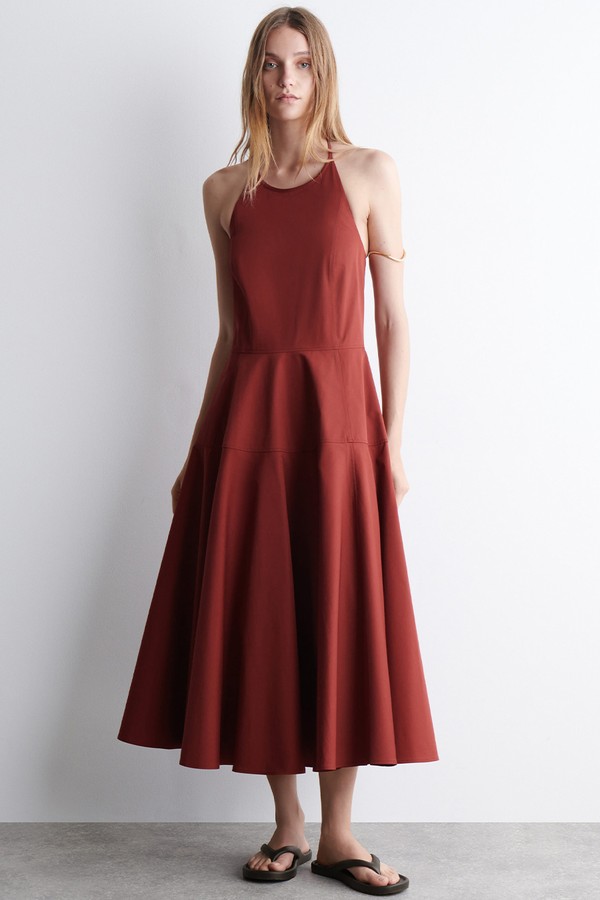 Pima Cotton Halterneck Dress 
