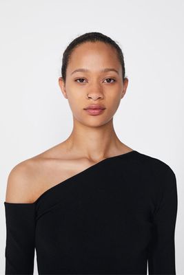 Knit Top With Asymmetric Neckline from Zara