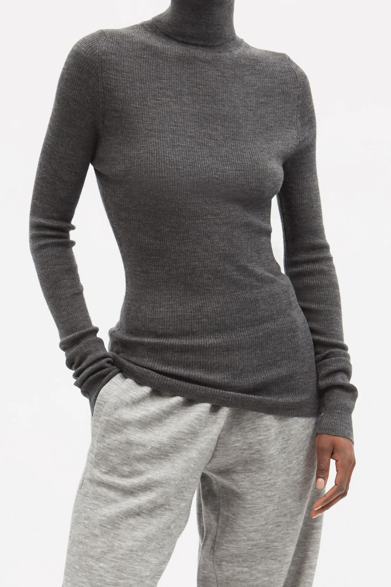 Roll-Neck Fine-Rib Merino-Wool Sweater from Raey