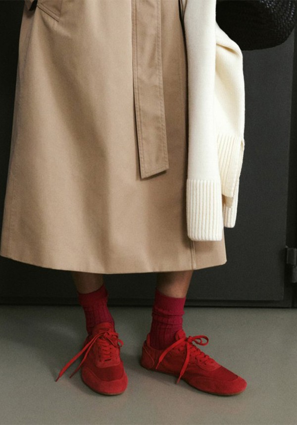 Lace-Up Leather Sneakers