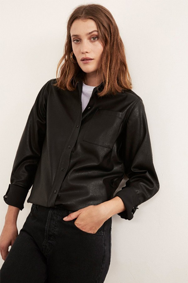 Willow Vegan Leather Shirt from Kitri