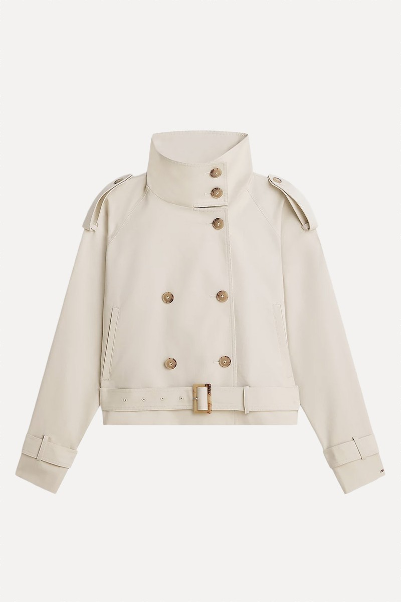Water Repellent Short Trench Jacket 
