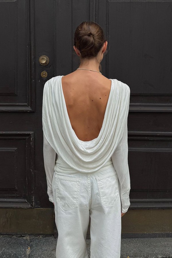 Deep Back Long Sleeve Top from Na-Kd