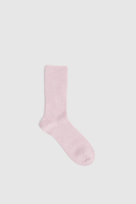 Chloe Ribbed Wool Cashmere Blend Socks