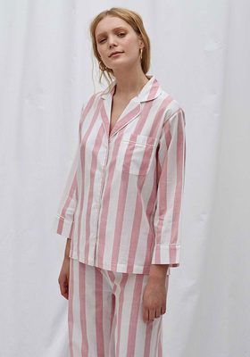 Powder Pink Stripe Pyjama Set from Honna