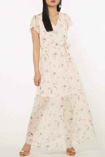 Floral Ivory Chiffon Maxi Dress from Dorothy Perkins