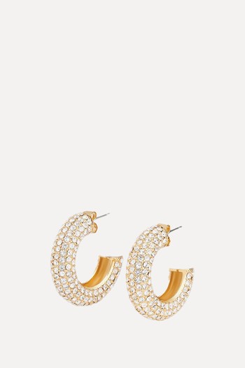 Chunky Diamante Hoop Earrings from Whistles