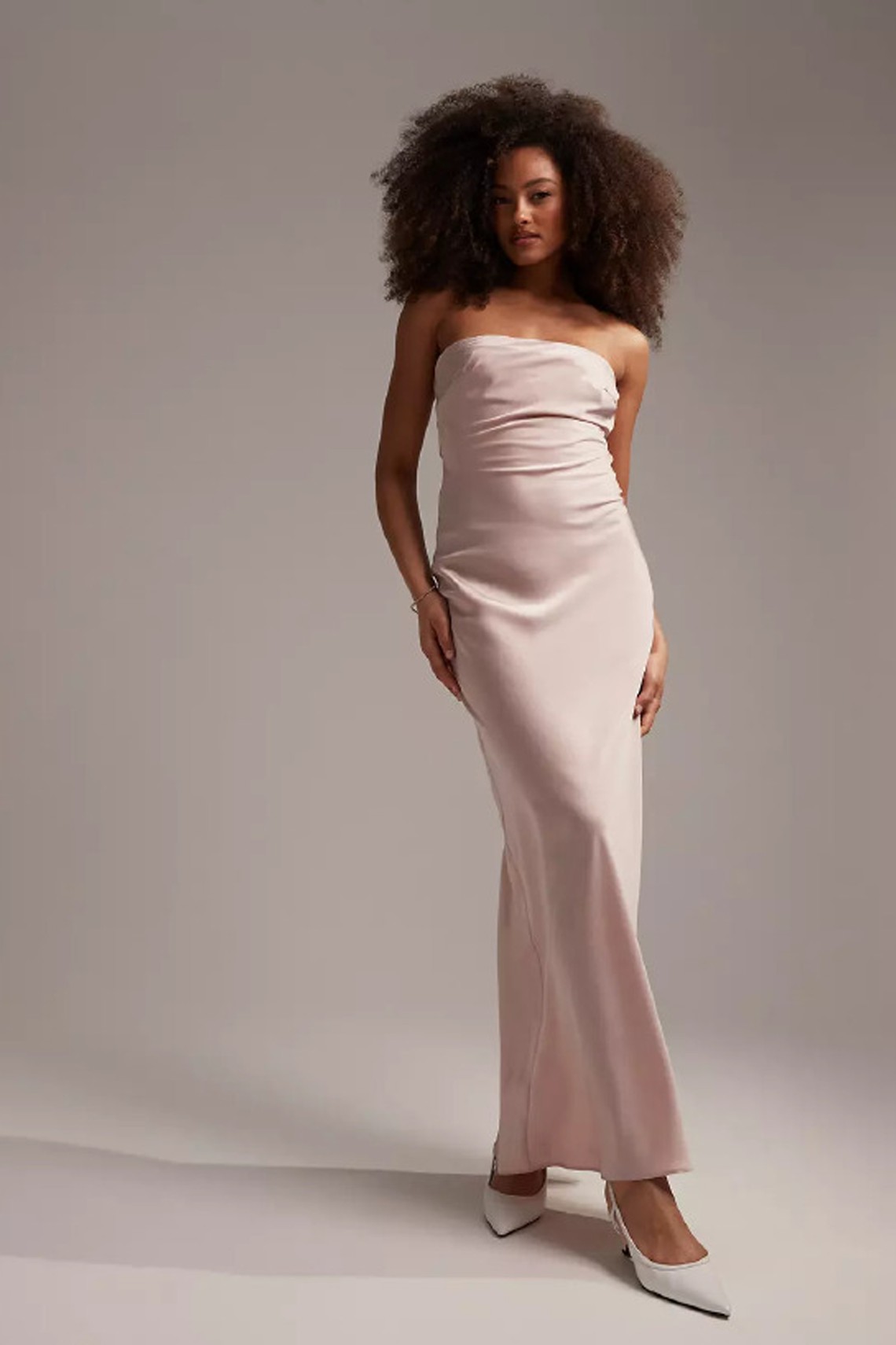 Bridesmaid Satin Bandeau Maxi Dress  from ASOS