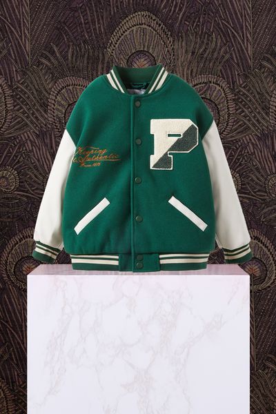 Varsity Bomber Jacket With Patches from Zara