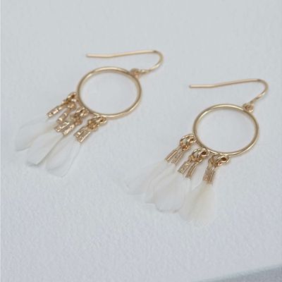Gold Feather Earrings from Mint Velvet