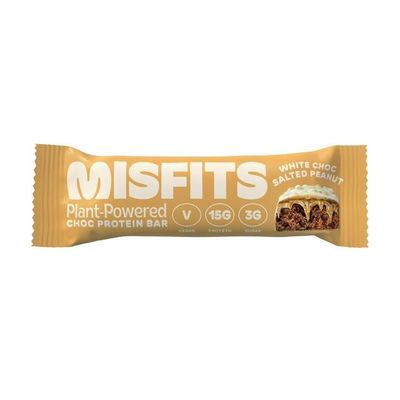 Plant-Powered White Choc-Peanut Protein Bar from Misfits