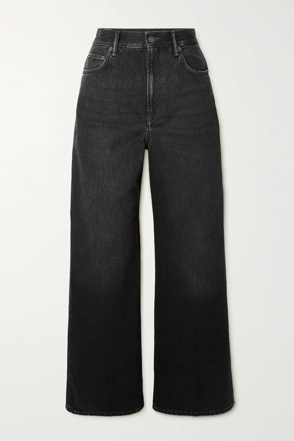 Distressed Organic High-Rise Wide-Leg Jeans from Acne Studios