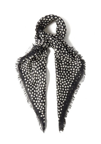 Polka-Dot Print Twill Scarf from Saint Laurent