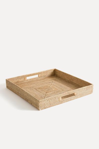 Rabia Rattan Tray from La Redoute