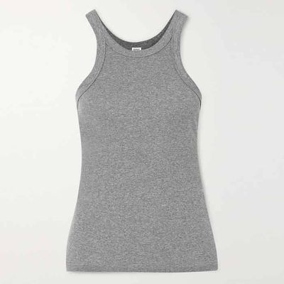 Espera Ribbed Mélange Stretch Organic Cotton-Jersey Tank from Toteme