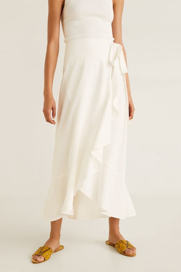 Ruffled Wrap Skirt from Mango