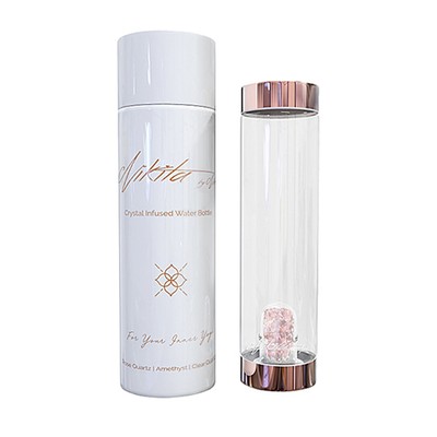 Crystal Infused Elixir Glass Water Bottle from Nikita By Niki