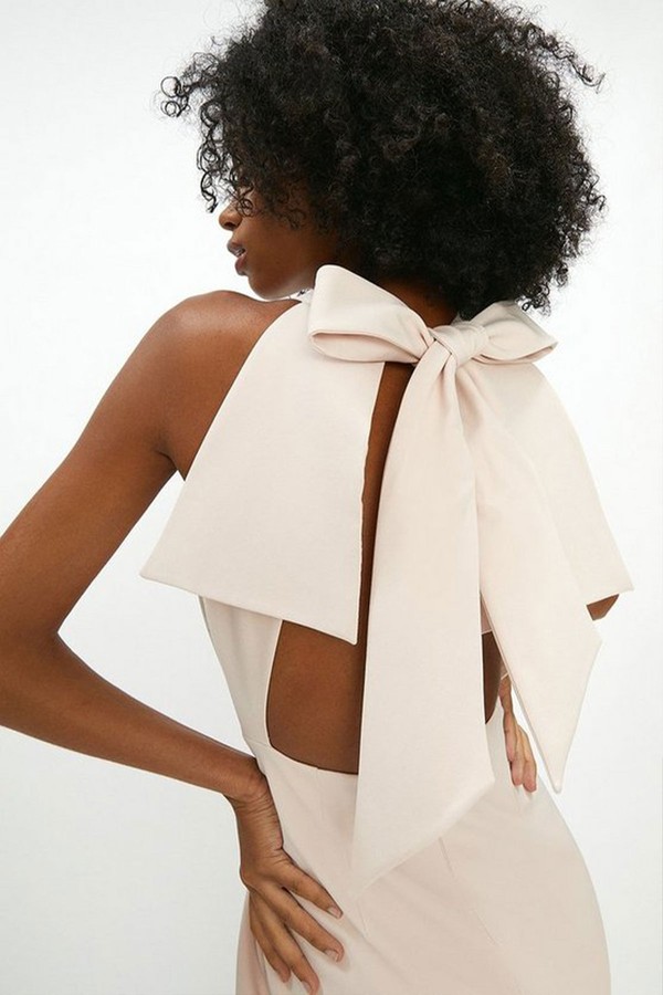 Premium Halter Neck Midi Dress