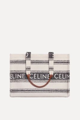 Cabas Thais In Striped Textile With Celine Jacquard from Celine