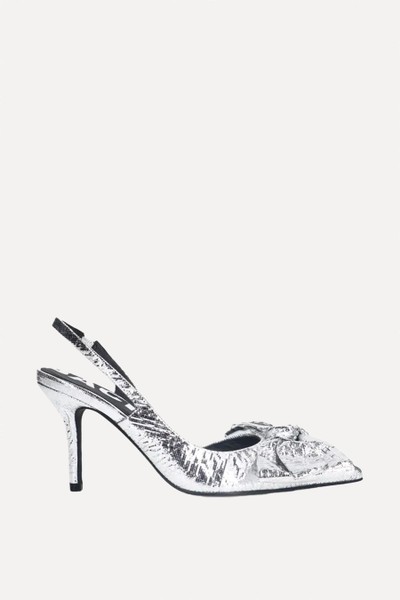 Metallic Slingback Pumps With Bow from Sacha