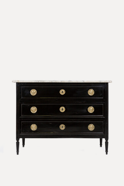 Ebonised 19th Century French Commode from Pure White Lines