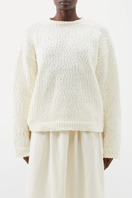 Dropped-Shoulder Organic-Cotton Sweater from Totême