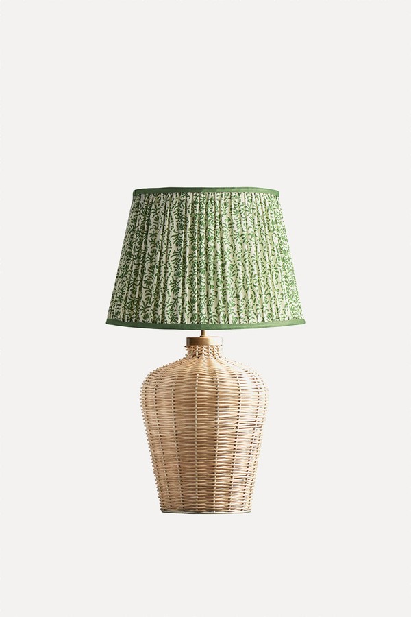 Rattle Table Lamp With Straight Empire Shade