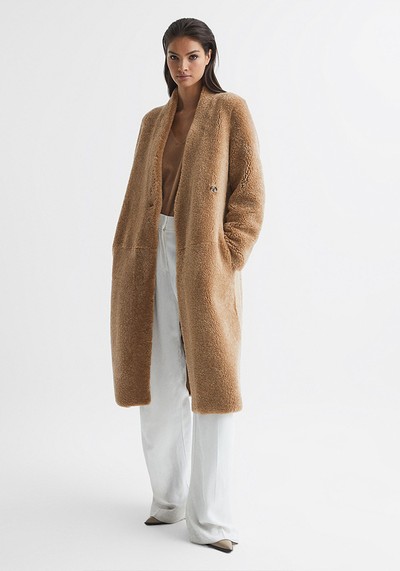  Neave Reversible Long Shearling Coat