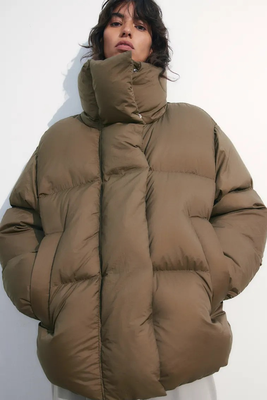 Oversized Down Puffer Jacket  from H&M 