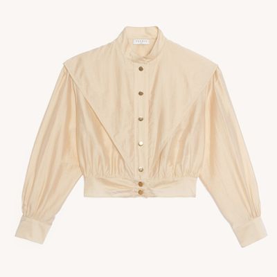 Short Shirt With Mandarin Collar from Sandro