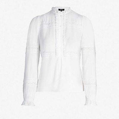 Lace-Trimmed Woven Shirt from Me&Em