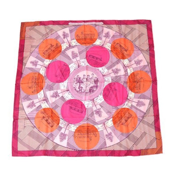 Jeu Des Omnibus Et Dames Blanch Twill Scarf from Hermes