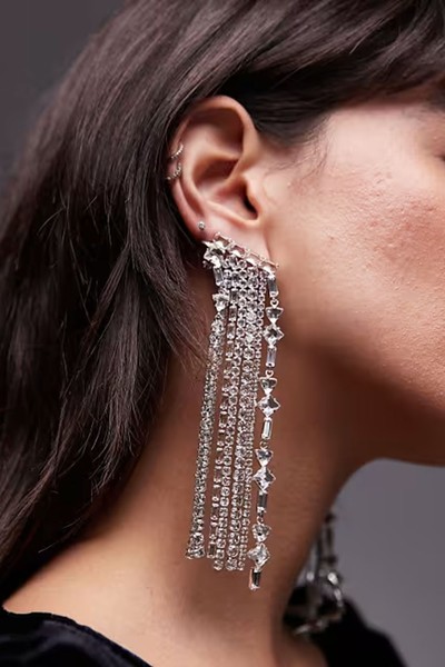 Diamante Pendant Earrings With Ear Cuff from & Other Stories