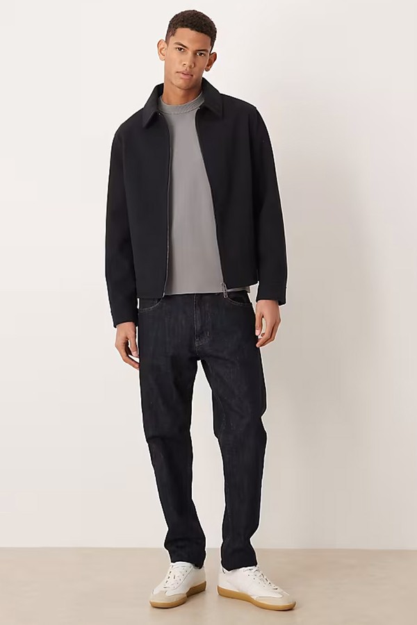 Zip Through Harrington Jacket from Mango