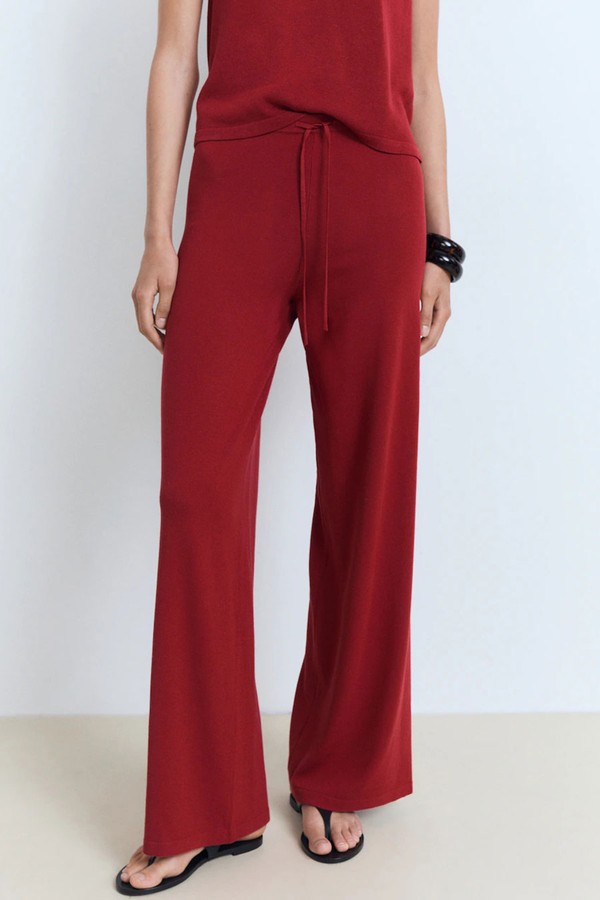 Straight Knitted Trousers from Mango