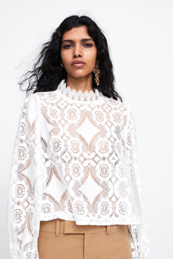 Combined Lace Top from Zara