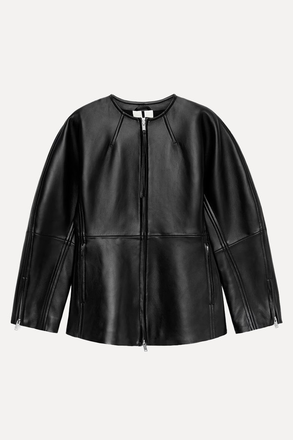 Sculptural Leather Jacket
