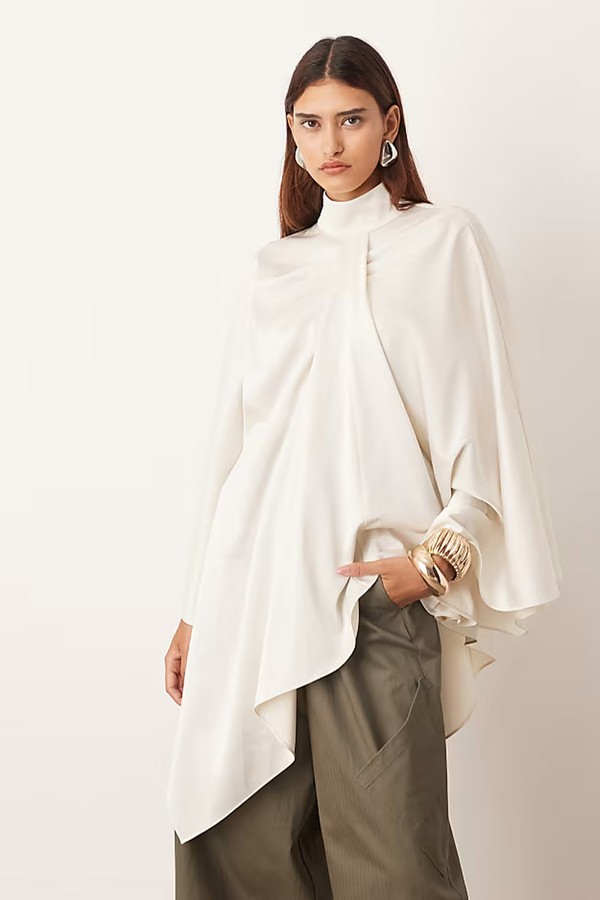 High Neck Drape Cape Top from Arrange