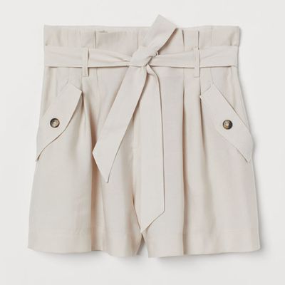 Lyocell Paper Bag Shorts from H&M