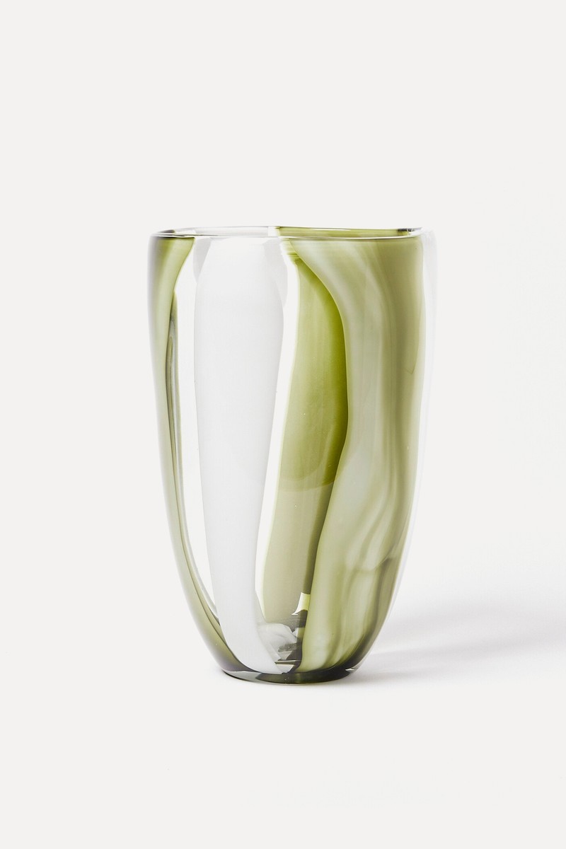 Bea Green Glass Vase Large from Oliver Bonas