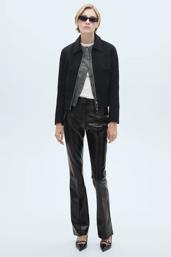 Leather-Effect Skinny Trousers from Mango