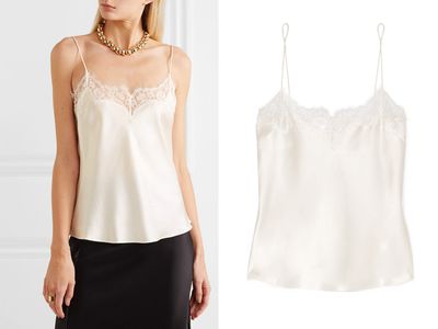 Nellie Lace-Trimmed Silk-Satin Camisole from Anine Bing