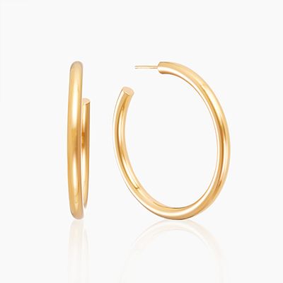 Large Gold Chunky Hoops from Otiumberg