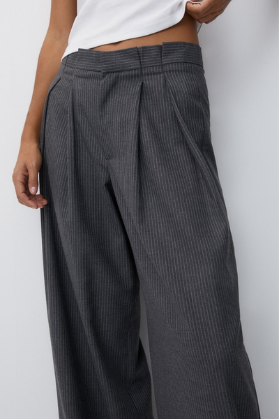 Wide-Leg Smart Trousers from Pull & Bear