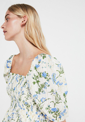 Puff Sleeve Blouse In Floral