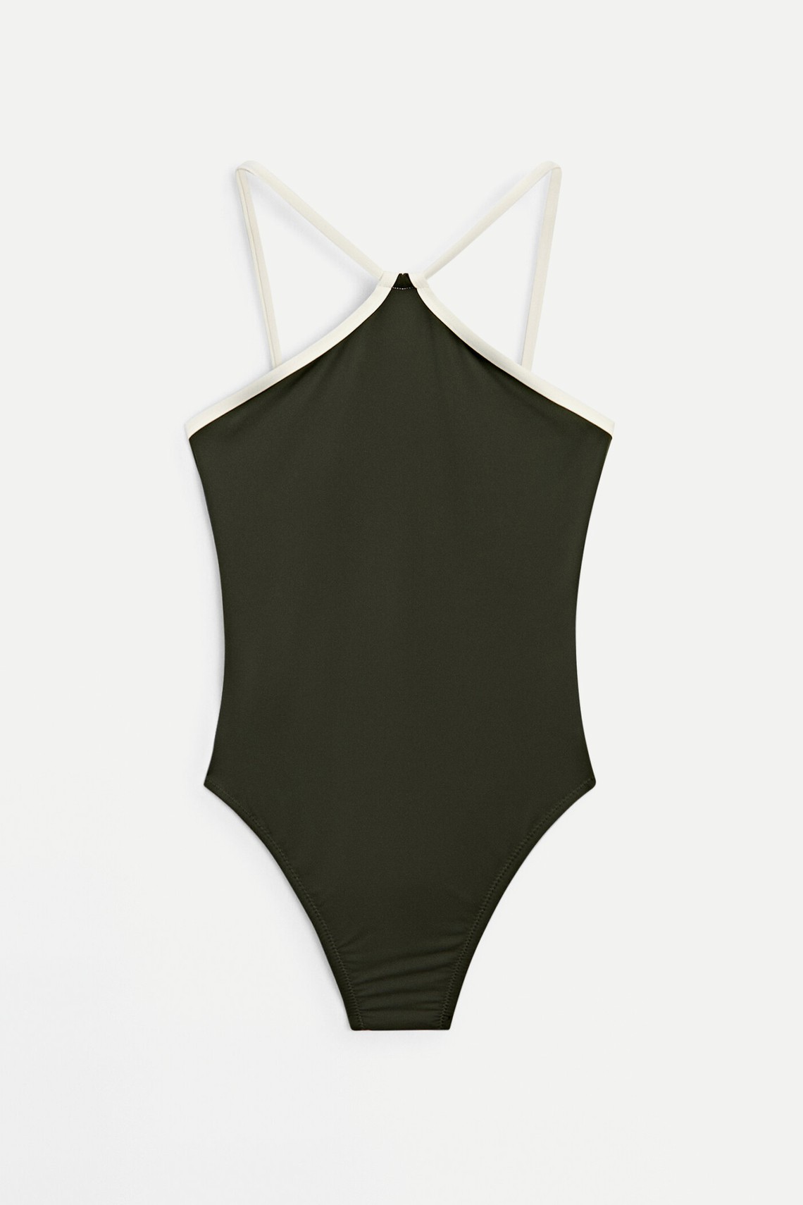 Contrast Halterneck Swimsuit from Massimo Dutti 