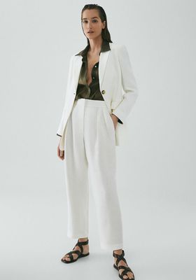 Limited Edition Straight Fir Linen Trousers - Cream, £99.95